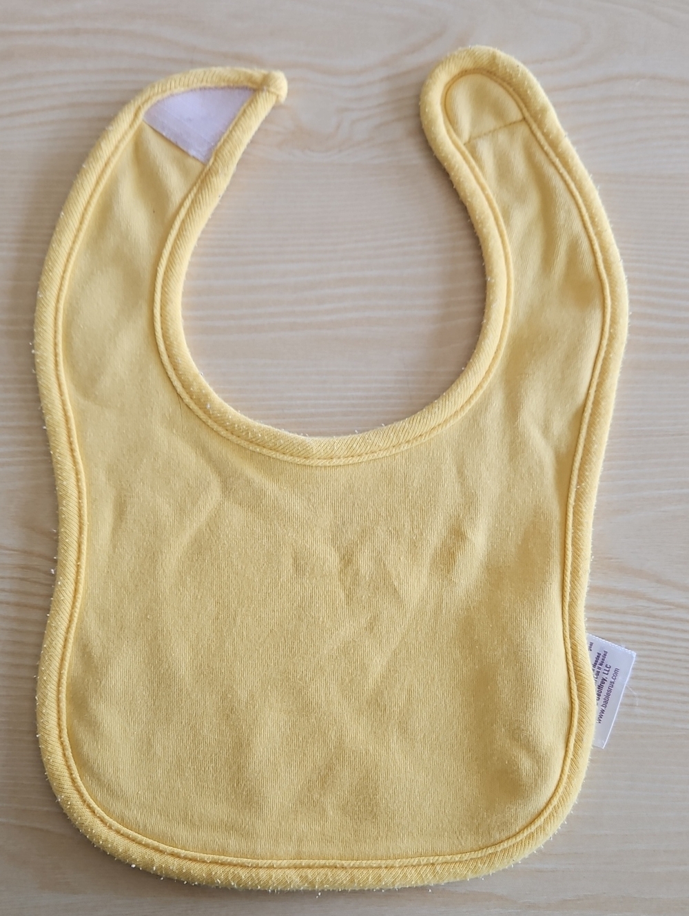BabiesRUs Yellow Cotton Bib with Snap Closure